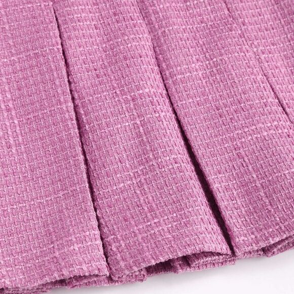 NWT PINK LILAC Tweed Mini Skirt SIZE SMALL NEW TEXTURED - Picture 4 of 7